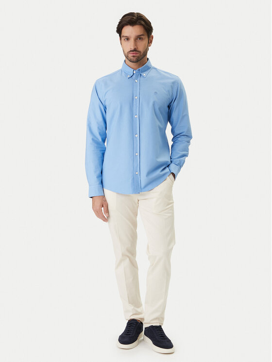 BOSS BOSS Camicia H-Roan 50555920 Celeste Slim Fit