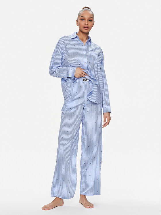 DKNY DKNY Pyžamo YI90008 Modrá Regular Fit