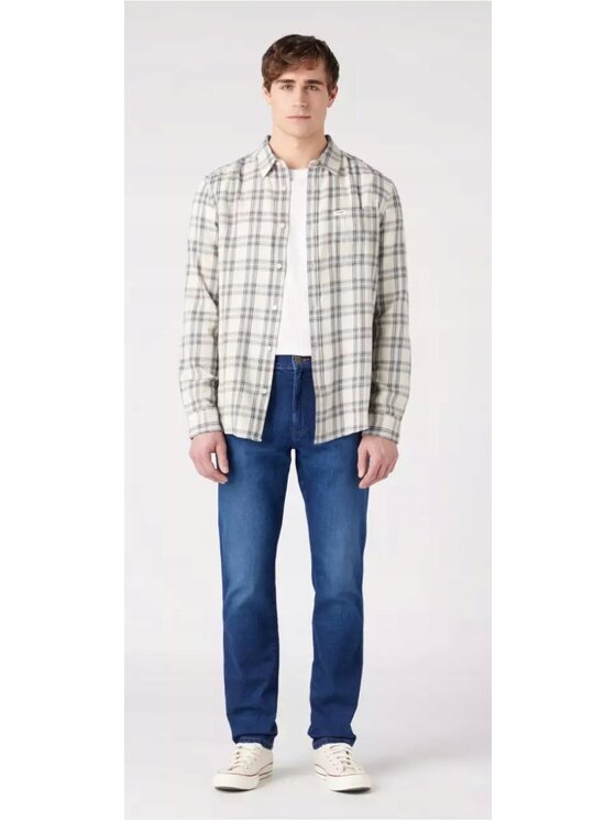 Wrangler Wrangler Jeansy River Niebieski Tapered Fit