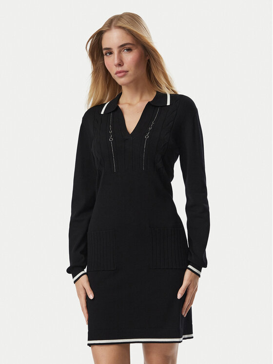 Liu Jo Trikotažinė suknelė TF6271 MS63L Juoda Regular Fit