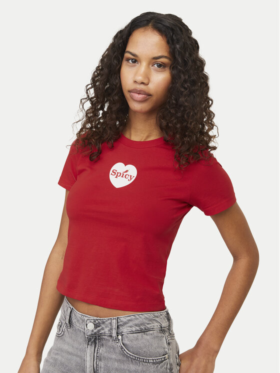JJXX JJXX T-shirt Gigi 12277657 Crvena Stretch Fit
