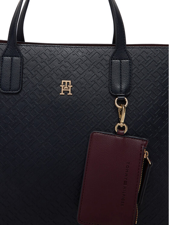 Tommy Hilfiger Tommy Hilfiger Táska Th Icon Satchel Mono AW0AW18123 Sötétkék