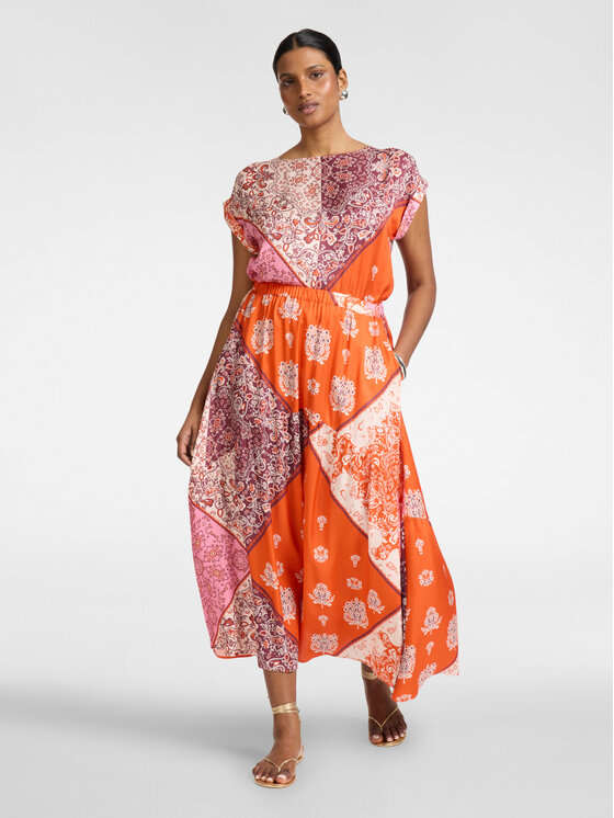 Elena Mirò Elena Mirò Gonna maxi 1027Z000072N001 Arancione A-Line Fit