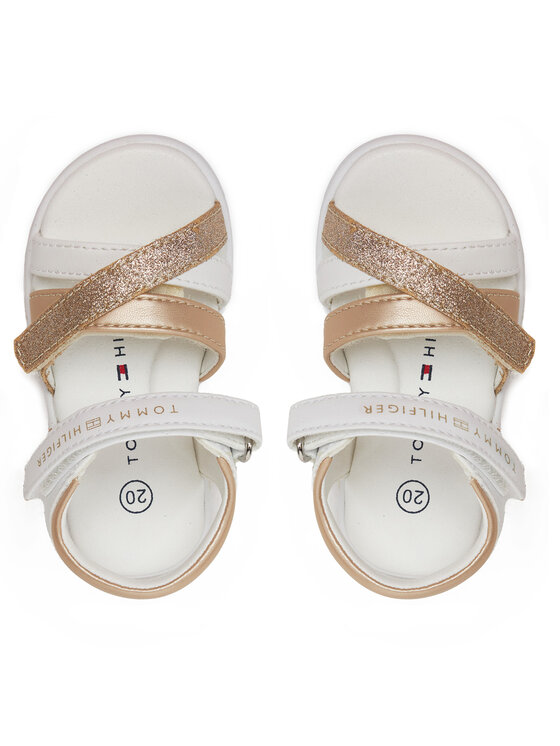 Tommy Hilfiger Tommy Hilfiger Sandali Velcro Sandal T1A2-33770-0273 M Bianco