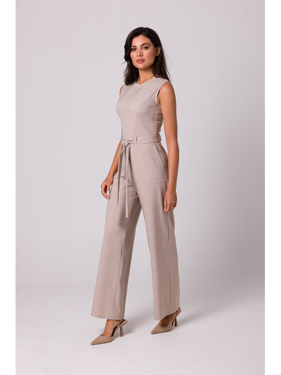 BeWear BeWear Kombinezon B256 Beżowy Regular Fit