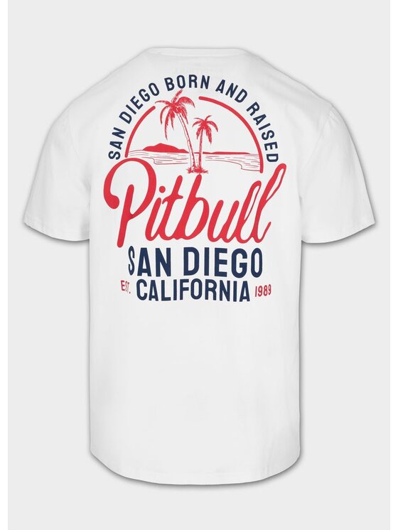 PITBULL PITBULL T-Shirt SAN DIEGO BORN Biały Regular Fit