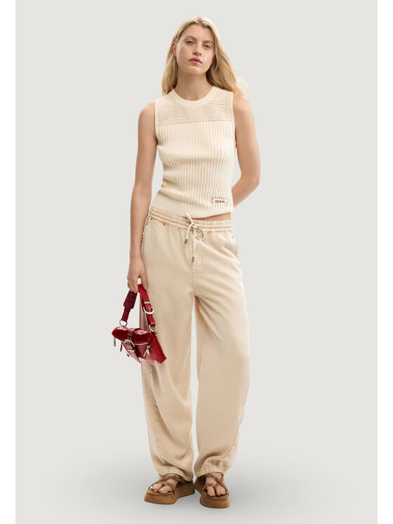 Desigual Desigual Φανέλα TS_ROMA Μπεζ Casual Fit