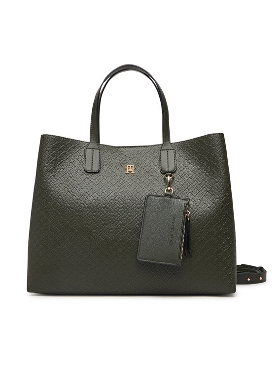 Tommy Hilfiger Tommy Hilfiger Borsetta Th Icon Satchel Mono AW0AW18923 Cachi