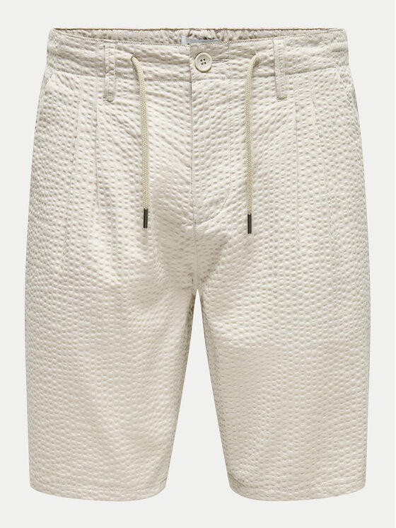 Only & Sons Only & Sons Шорти от плат Leo 22028301 Бежов Regular Fit