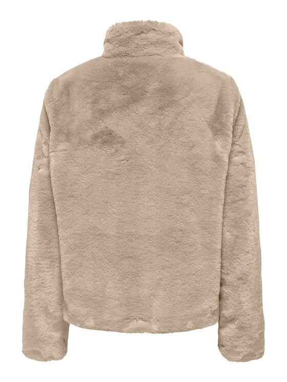 ONLY ONLY Pelzmantel Newvida 15295423 Beige Regular Fit
