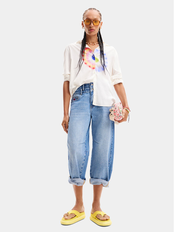 Desigual Desigual Hemd Ohm 24SWCW04 Weiß Regular Fit