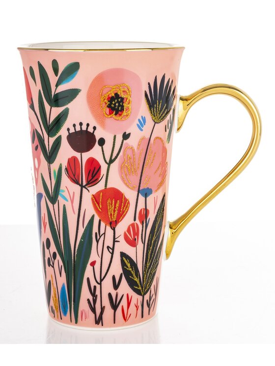 MIAhome MIAhome Kubek porcelanowy 700 ml BLUMEN Różowy