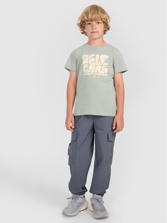 4F 4F T-shirt 4FJRAW25TTSHM3205-44S Verde Regular Fit