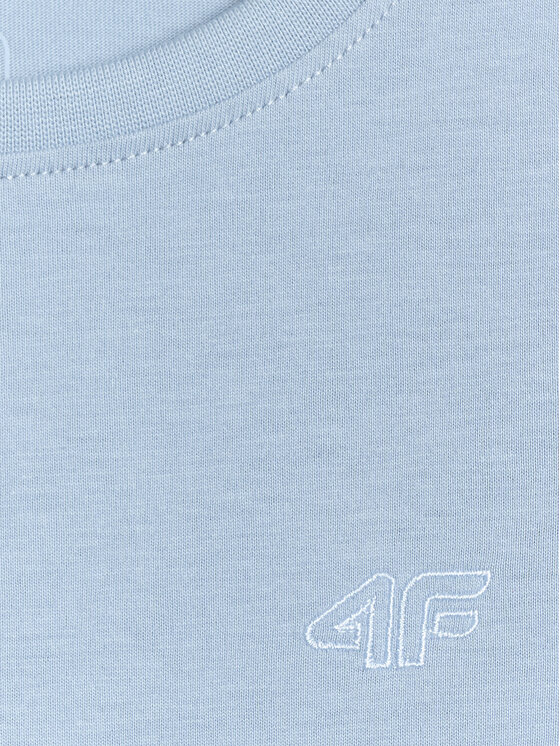 4F 4F T-Shirt BASIC+ Niebieski jasny Oversize