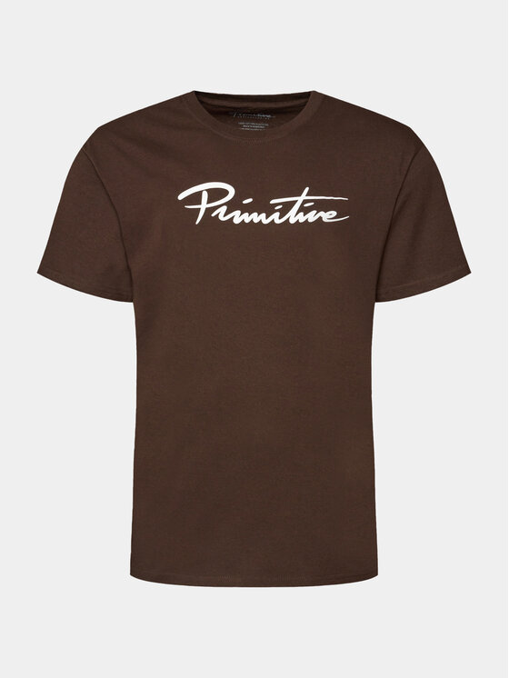 Primitive T-shirt Nuevo PAPFA2309 Smeđa Regular Fit