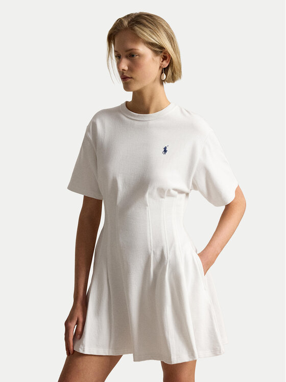 Polo Ralph Lauren Polo Ralph Lauren Haljina za svaki dan 211A96342002 Bijela Slim Fit