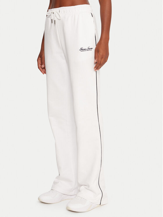 Guess Jeans Guess Jeans Pantaloni da tuta W5YB32 K68I4 Bianco Regular Fit