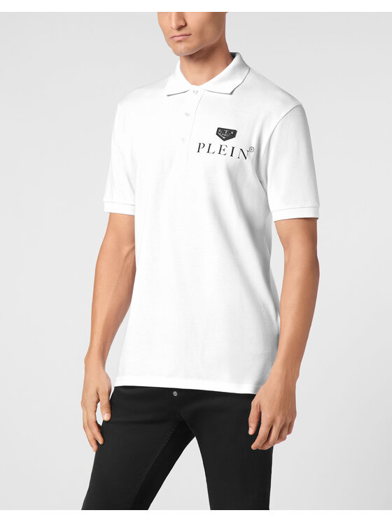 PHILIPP PLEIN PHILIPP PLEIN Polokošeľa 9553 Biela Slim Fit