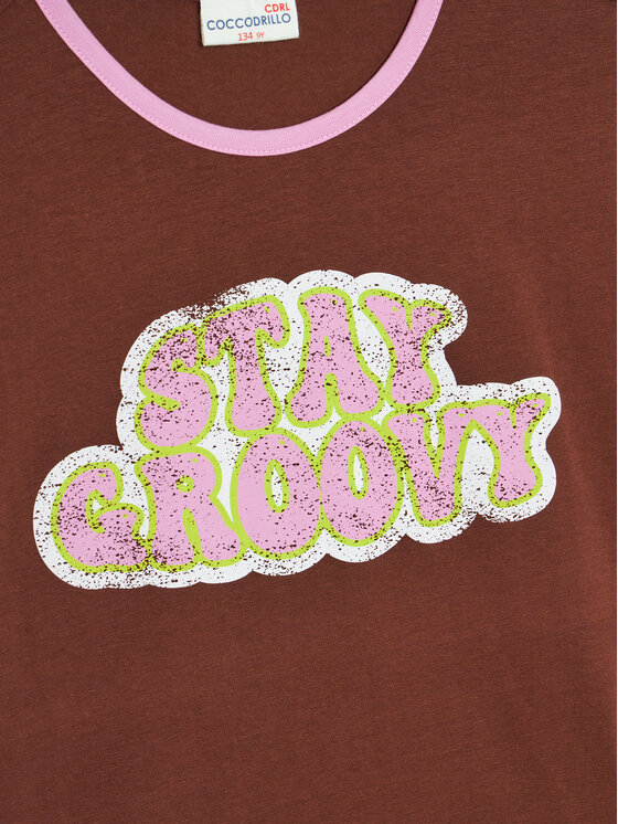 Coccodrillo Coccodrillo T-shirt WC4143201HGJ Smeđa Regular Fit