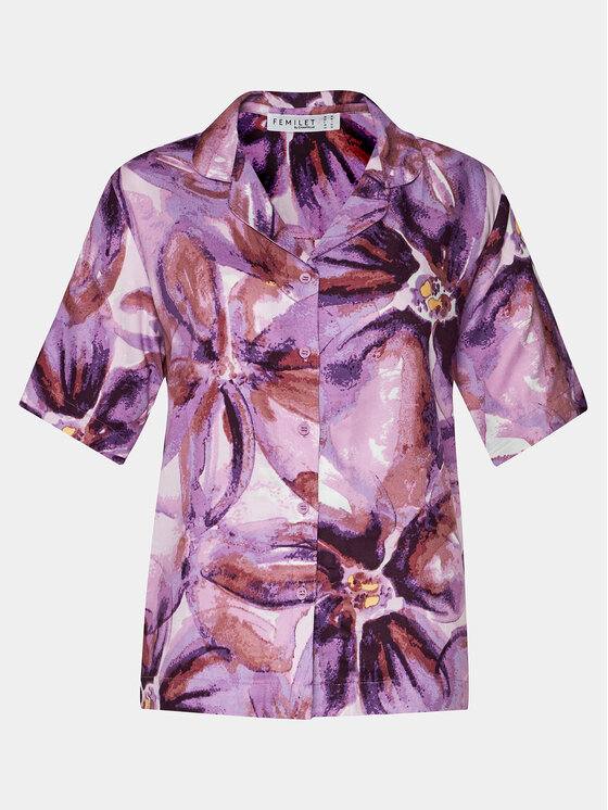 Femilet by Chantelle Femilet by Chantelle Cămașă pijama Anna FN9420 Violet Relaxed Fit