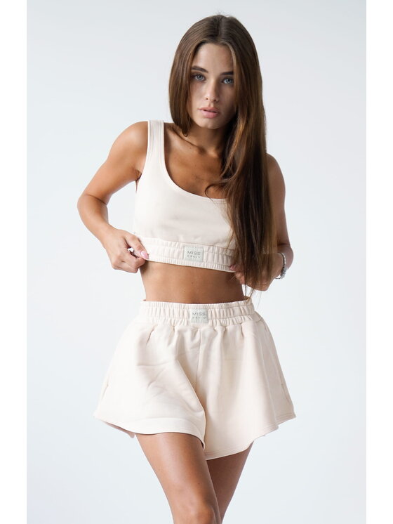 MissDenim MissDenim Top Flippy Top Beżowy Basic Fit