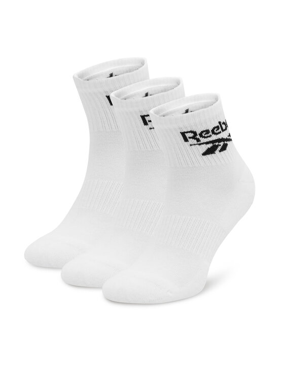 Reebok 3 unisex augsto zeķu pāru komplekts R0427-SS24 (3-pack) Balts