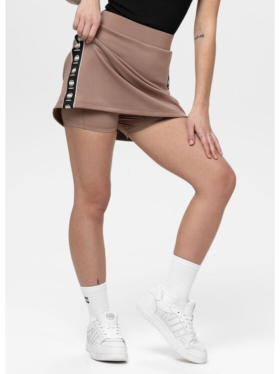 PITBULL PITBULL Spódnica mini VERONA Brązowy Regular Fit