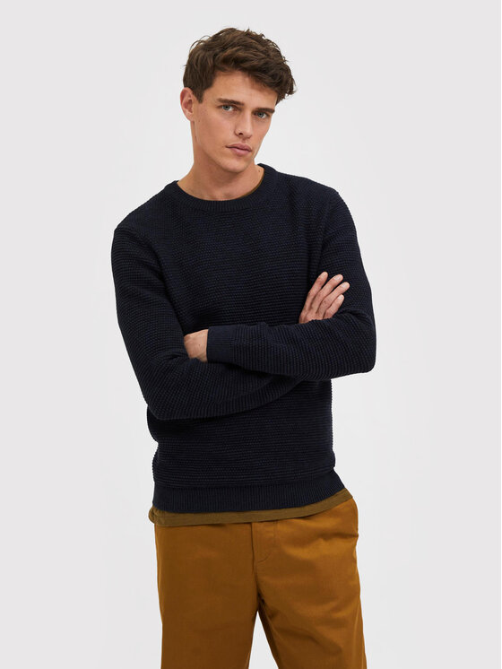 Selected Homme Selected Homme Pullover Vince 16059390 Dunkelblau Regular Fit