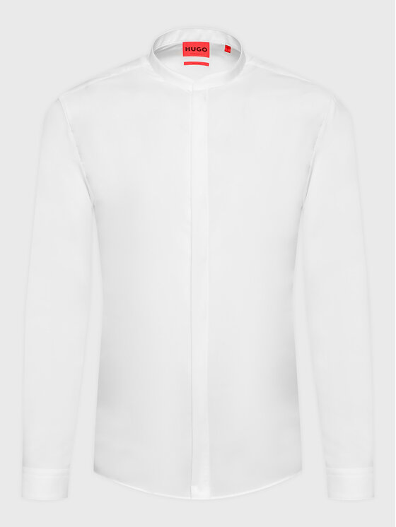 HUGO Hugo Риза Enrique 50458109 Бял Extra Slim Fit