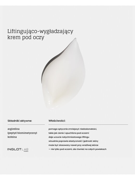 INGLOT INGLOT LAB Liftingująco-wygładzający Krem pod oczy