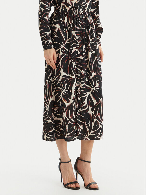 ONLY Fustă midi Nova 15222223 Negru Regular Fit