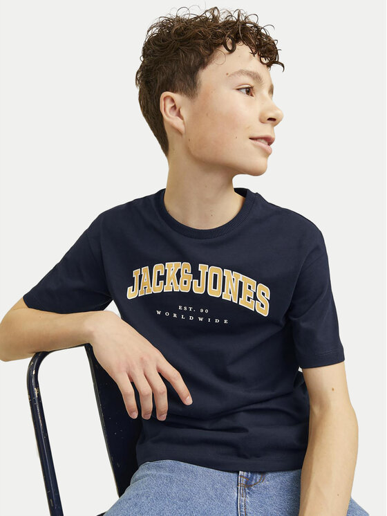 Jack & Jones Junior Jack & Jones Junior Tričko Caleb 12258924 Tmavomodrá Relaxed Fit