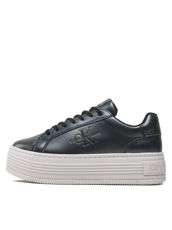 Calvin Klein Jeans Calvin Klein Jeans Tenisice Bold Platf Low Lace Lth Ml Mtl YW0YW01464 Crna