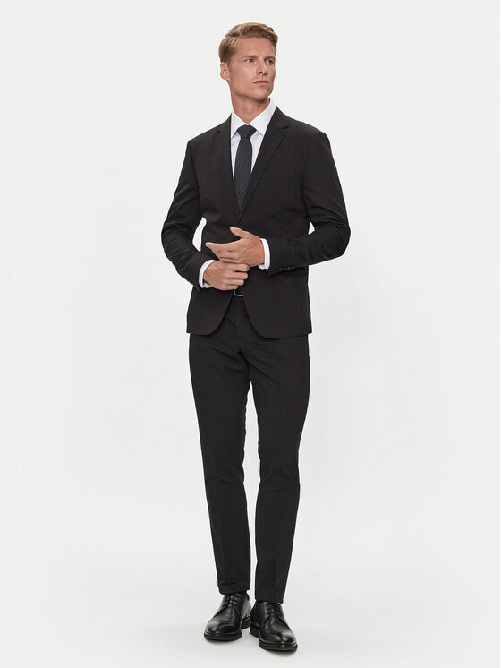 Lindbergh Lindbergh Costum 30-606900 Negru Slim Fit