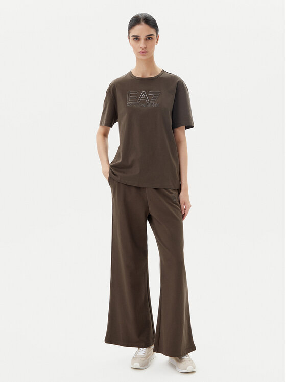 EA7 Emporio Armani EA7 Emporio Armani Spodnji del trenirke 7W000106 AF12473 U6139 Rjava Loose Fit