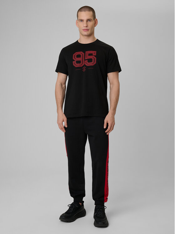 4F 4F T-Shirt SPORTS CLUB Czarny Regular Fit