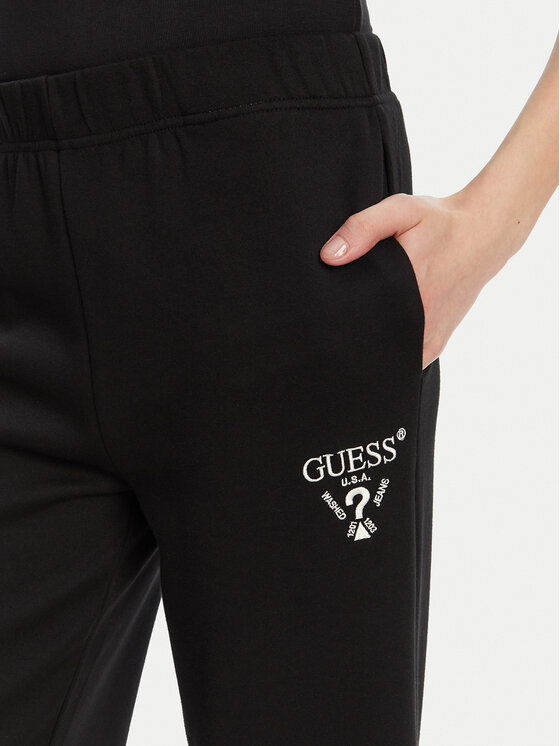 Guess Guess Pantaloni trening V5RB12 KC3D2 Negru Regular Fit
