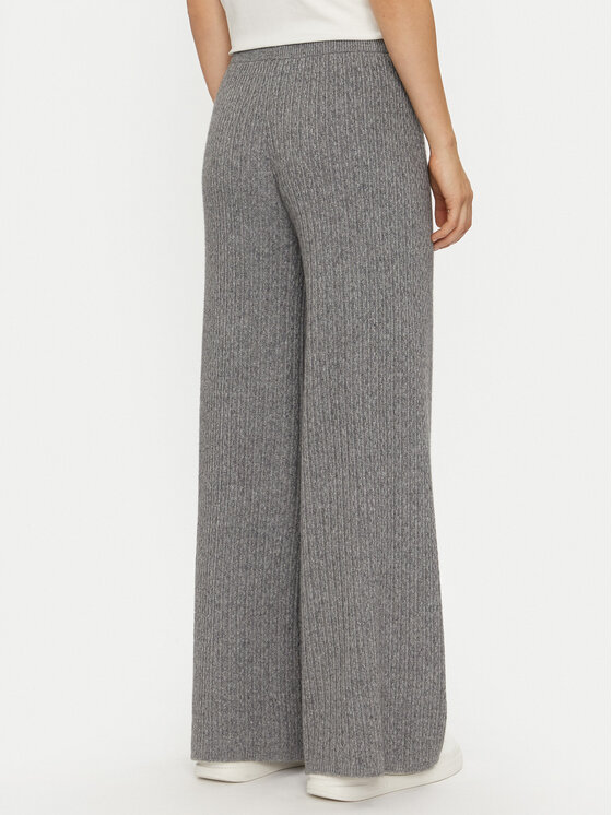 United Colors Of Benetton United Colors Of Benetton Megztos kelnės 126WDF00S Pilka Wide Leg