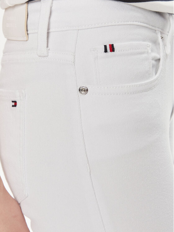 Tommy Hilfiger Tommy Hilfiger Jeans hlače WW0WW41295 Bela Skinny Fit