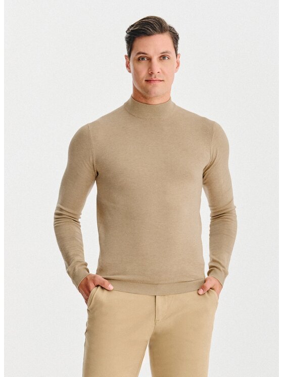 Pako Lorente Pako Lorente Sweter P25WN-2X-028 Beżowy Classic Fit
