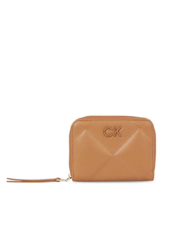 Portofel pentru femei Calvin Klein Re-Lock Quilt Za Wallet Md K60K610785 Maro
