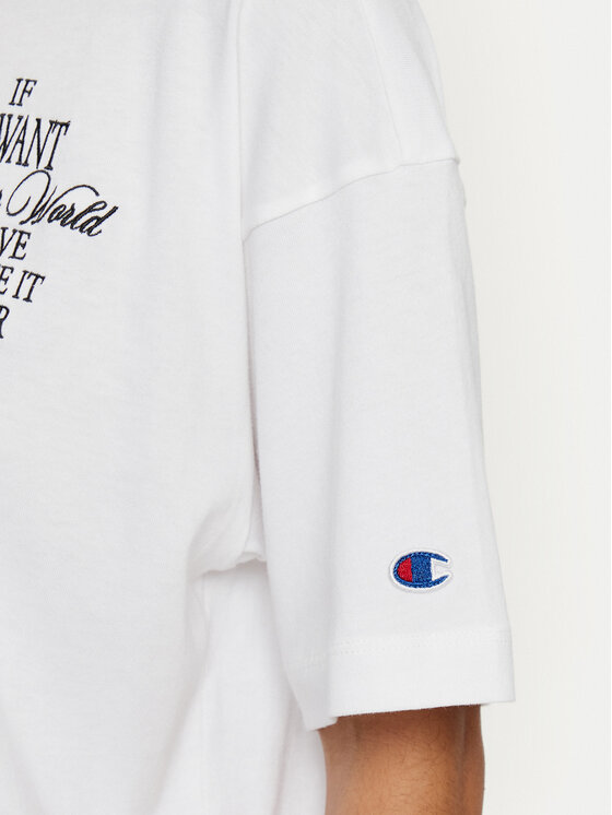 Champion Champion T-shirt 117473 Bijela Loose Fit