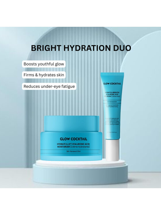 Glow Cocktail Glow Cocktail Krem HA Lift + Krem Pod Oczy Brightening Zestaw do pielęgnacji skóry