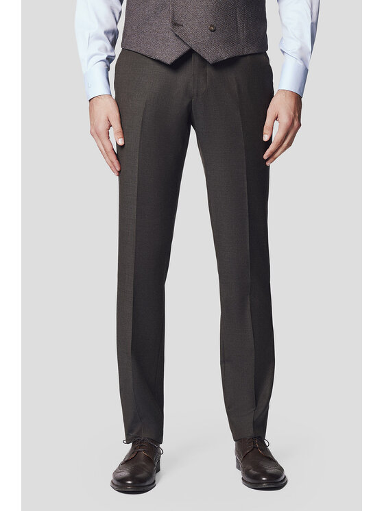 Lancerto Lancerto Garnitur Risano GA073125000024 Brązowy Slim Fit