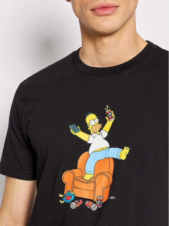 Billabong Billabong Тишърт SIMPSONS Duff Homer C1SS90 BIP2 Черен Regular Fit