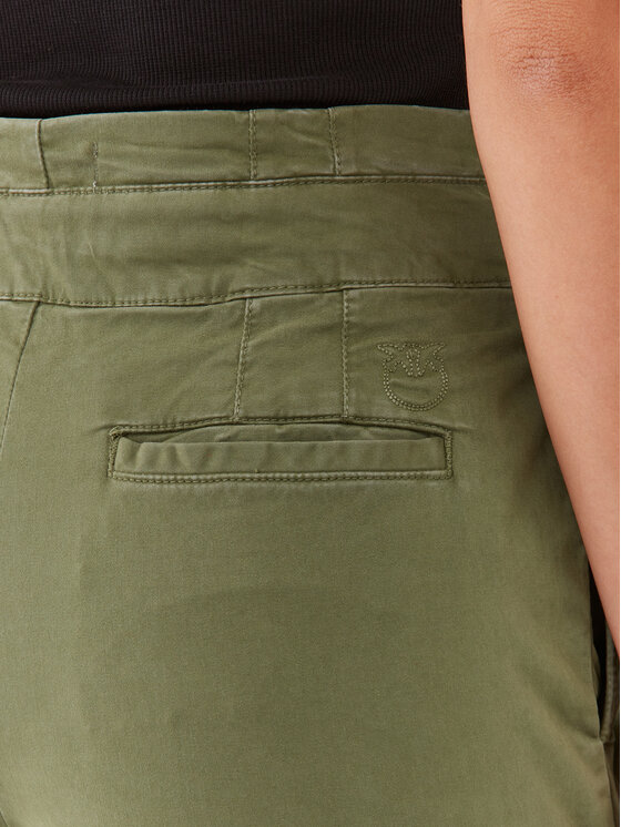 PINKO Pinko Auduma bikses 101786 A15L Zaļš Regular Fit