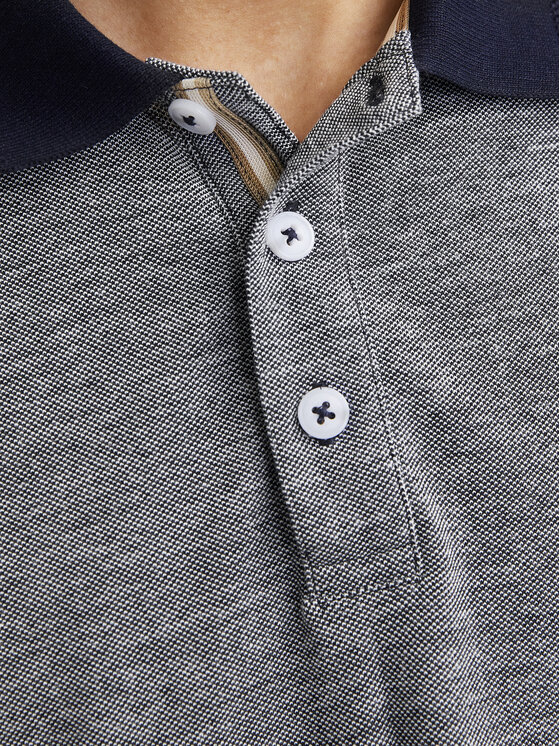 Jack & Jones Jack & Jones Тениска с яка и копчета Blualves 12274681 Тъмносин Regular Fit