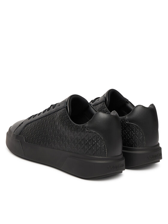 Calvin Klein Calvin Klein Snīkeri Chunky Cupsole Laceup Lth Aop YM0YM01383 Melns
