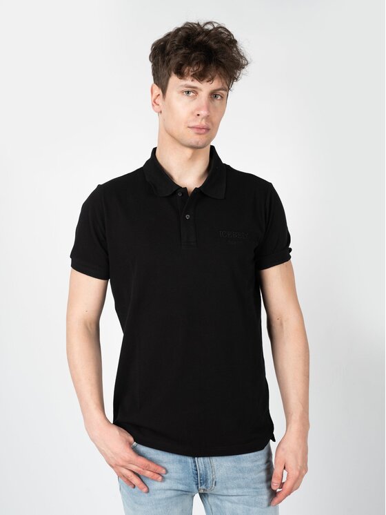 Iceberg Iceberg Polokošile F030631A Černá Regular Fit