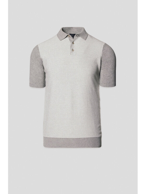 Lancerto Lancerto Polo Walt PO073125000035 Szary Regular Fit